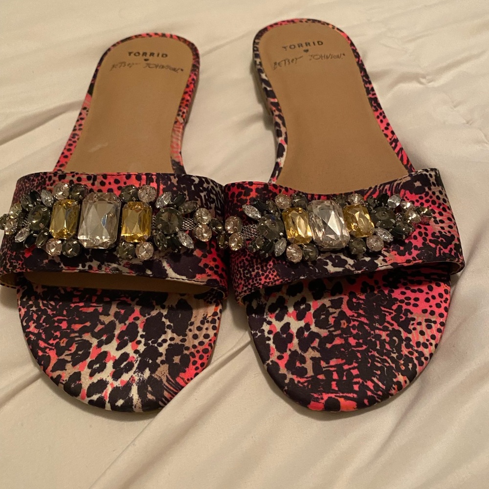 Torrid Multicolor Betsey Johnson  Signature Embellished Sandals